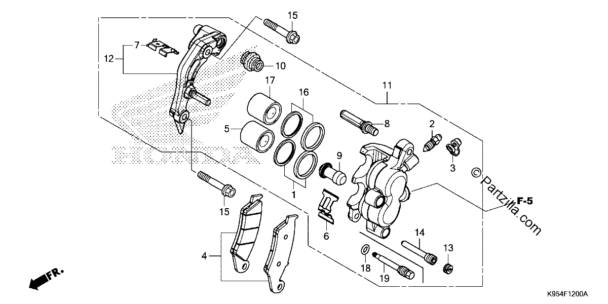 Diagrama de FRONT BRAKE CALIPER