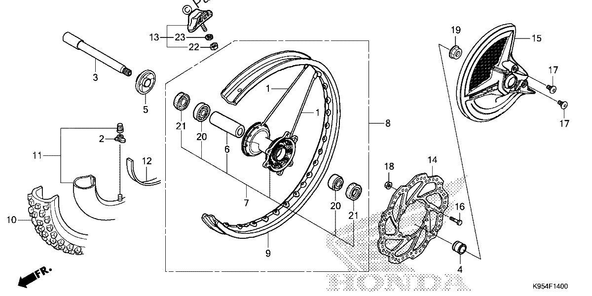 Diagrama de FRONT WHEEL