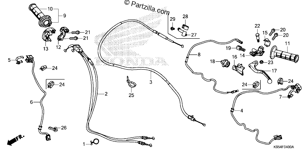 Diagrama de HANDLE LEVER SWITCH CABLE