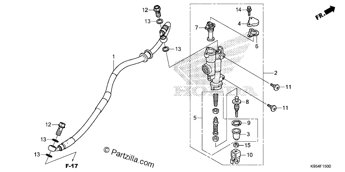 Diagrama de REAR BRAKE MASTER CYLINDER