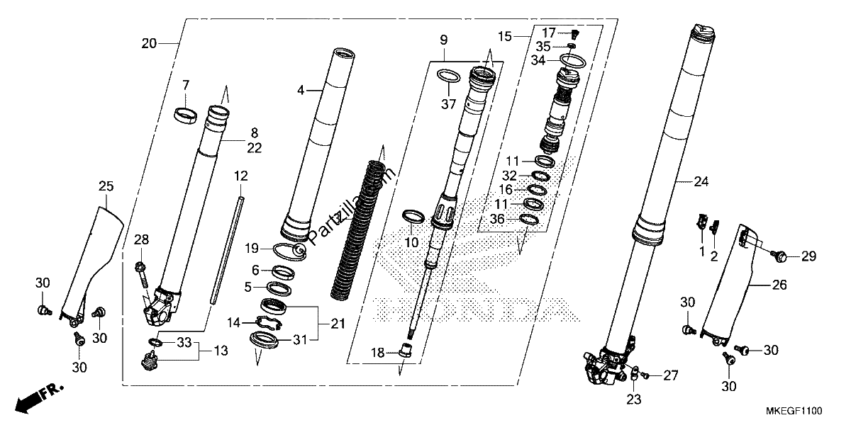 Diagrama de FRONT FORK