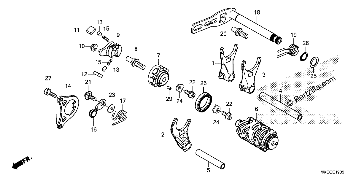 Diagrama de GEARSHIFT DRUM