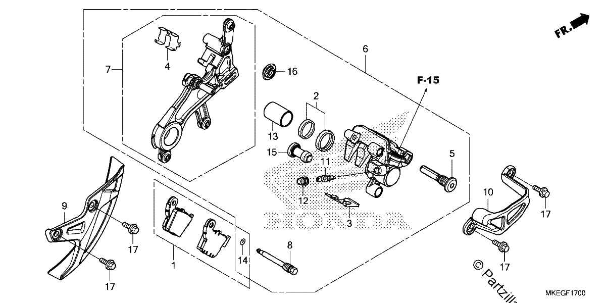 Diagrama de REAR BRAKE CALIPER