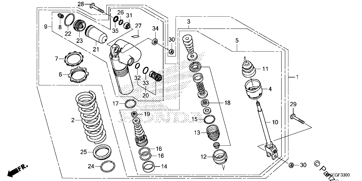 Diagrama de REAR SHOCK ABSORBER