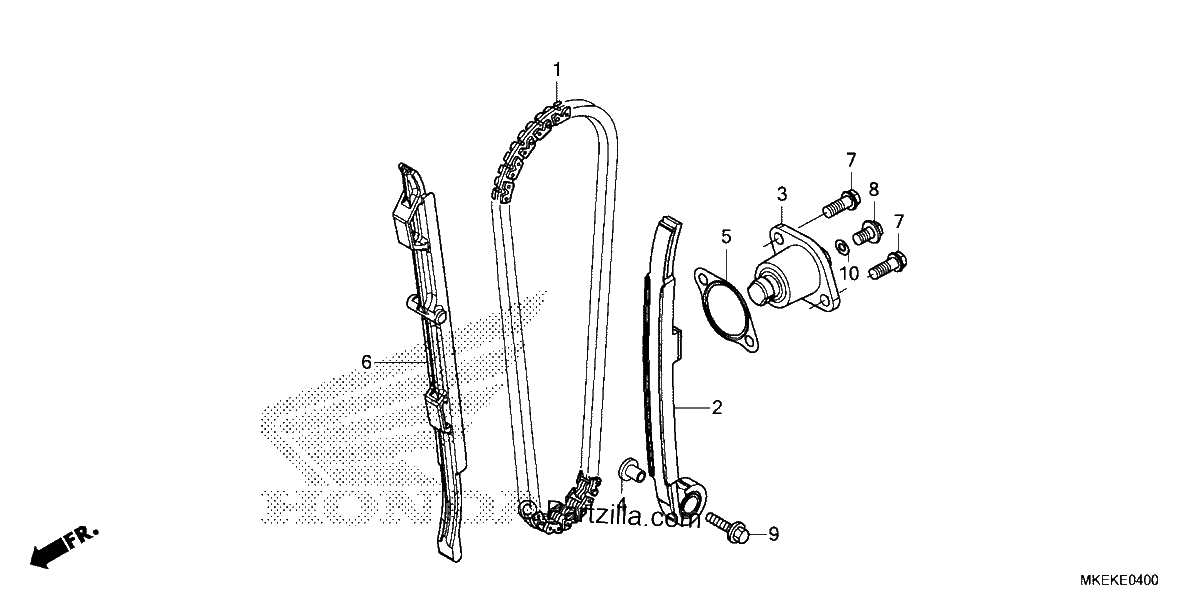 Diagrama de CAM CHAIN TENSIONER
