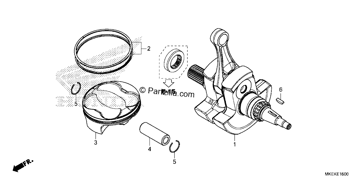 Diagrama de CRANKSHAFT PISTON