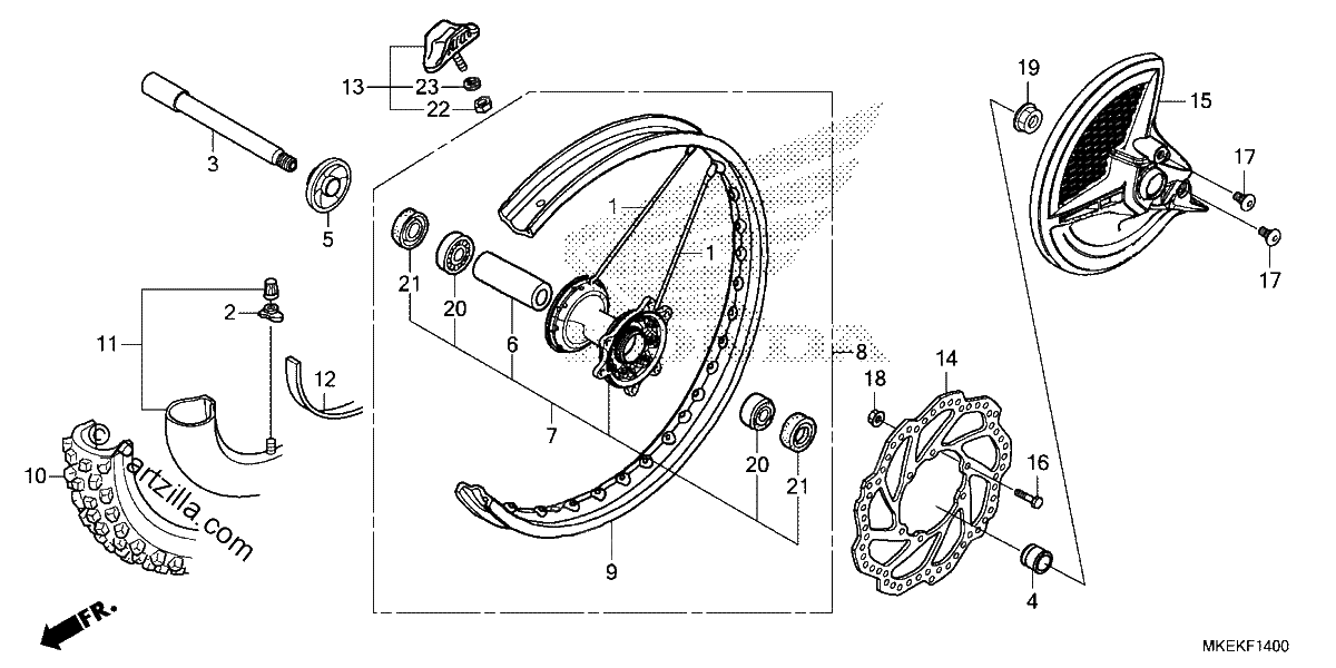 Diagrama de FRONT WHEEL