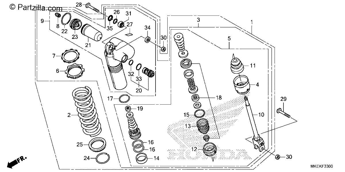 Diagrama de REAR SHOCK ABSORBER