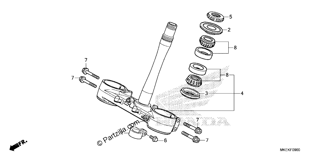Diagrama de STEERING STEM