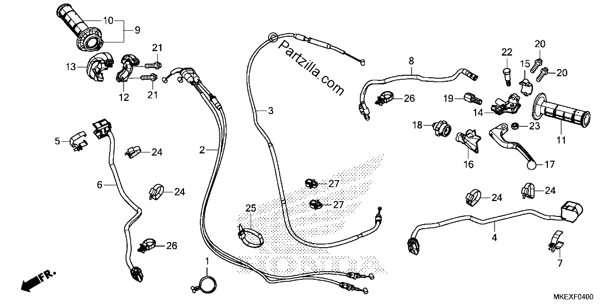 Diagrama de HANDLE LEVER SWITCH CABLE