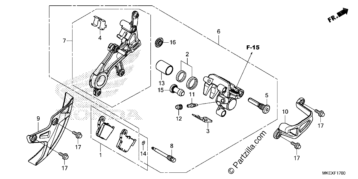 Diagrama de REAR BRAKE CALIPER