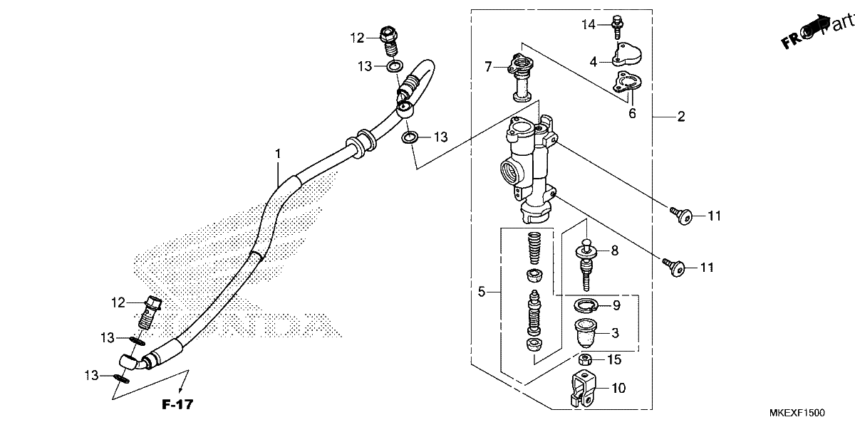 Diagrama de REAR BRAKE MASTER CYLINDER