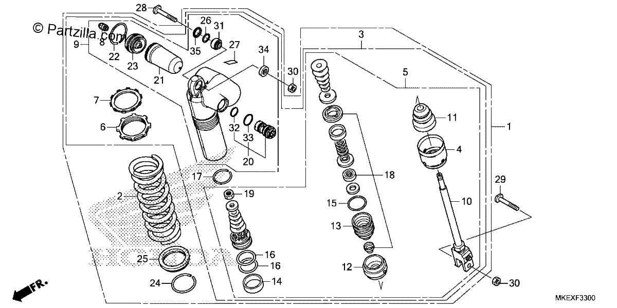 Diagrama de REAR SHOCK ABSORBER