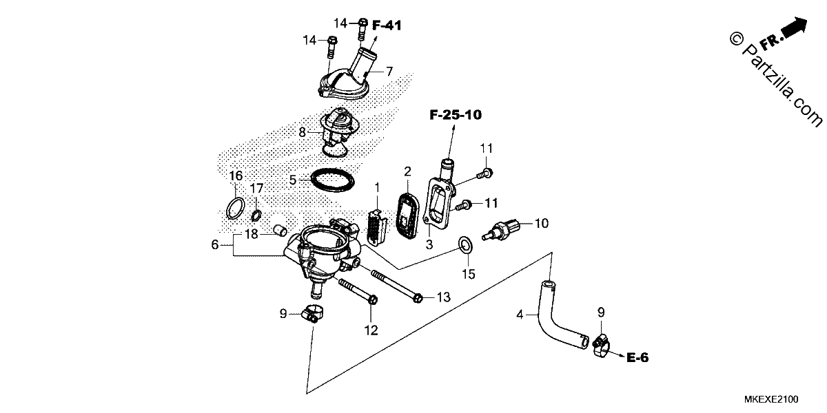 Diagrama de THERMOSTAT HOSE