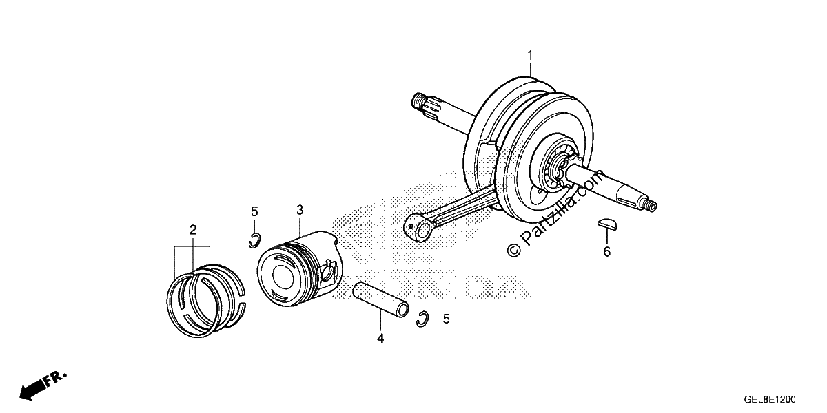 Diagrama de CRANKSHAFT PISTON