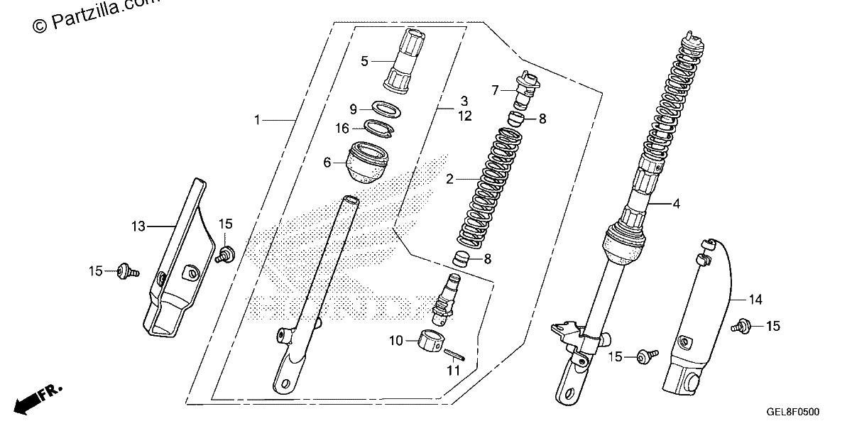 Diagrama de FRONT SHOCK ABSORBER