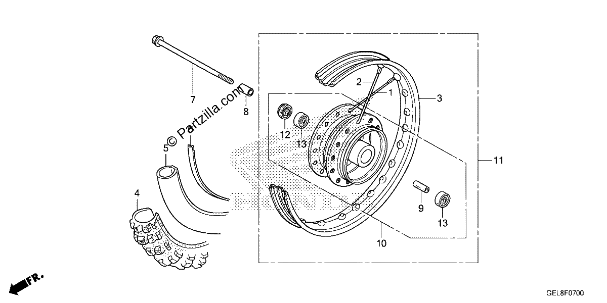 Diagrama de FRONT WHEEL