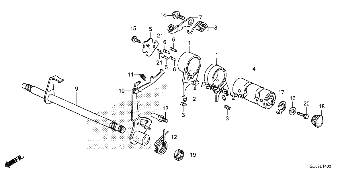Diagrama de GEARSHIFT DRUM