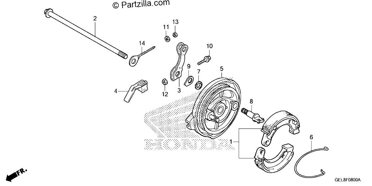 Diagrama de REAR BRAKE PANEL