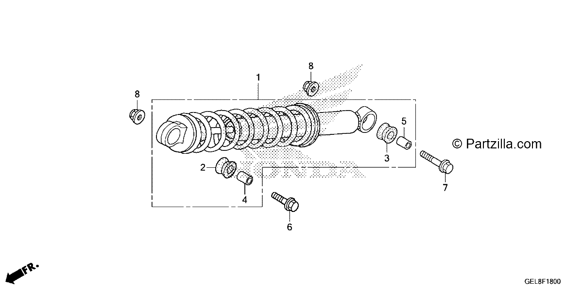 Diagrama de REAR SHOCK ABSORBER