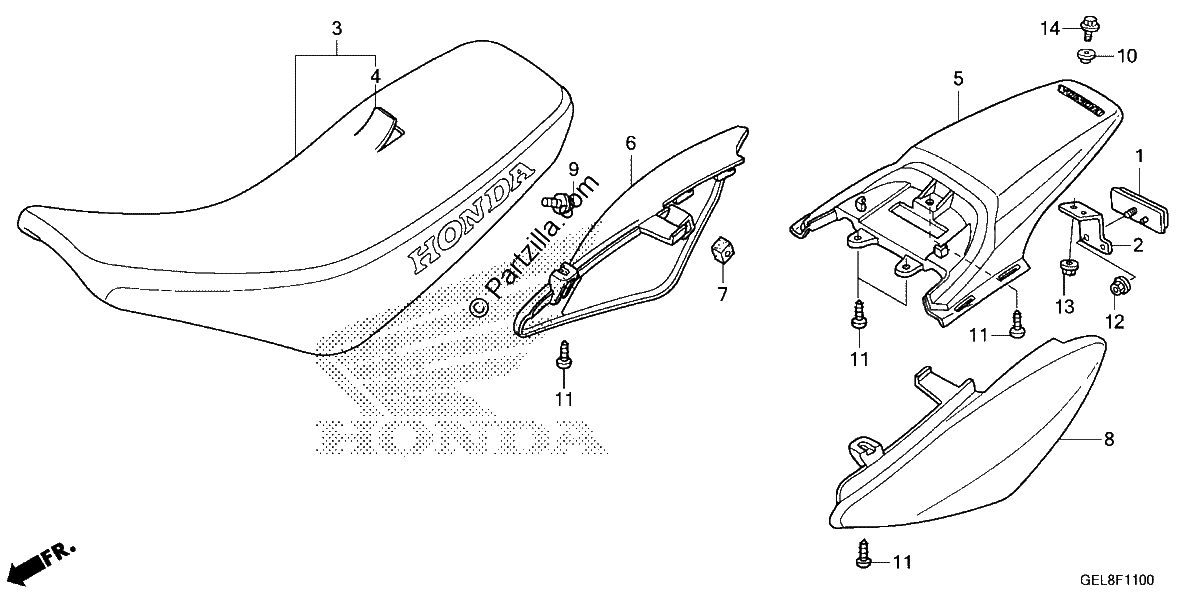 Diagrama de SEAT REAR FENDER