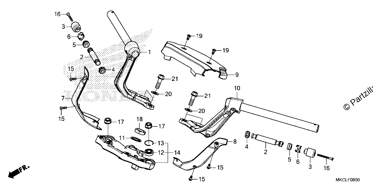 Diagrama de HANDLEBAR TOP BRIDGE