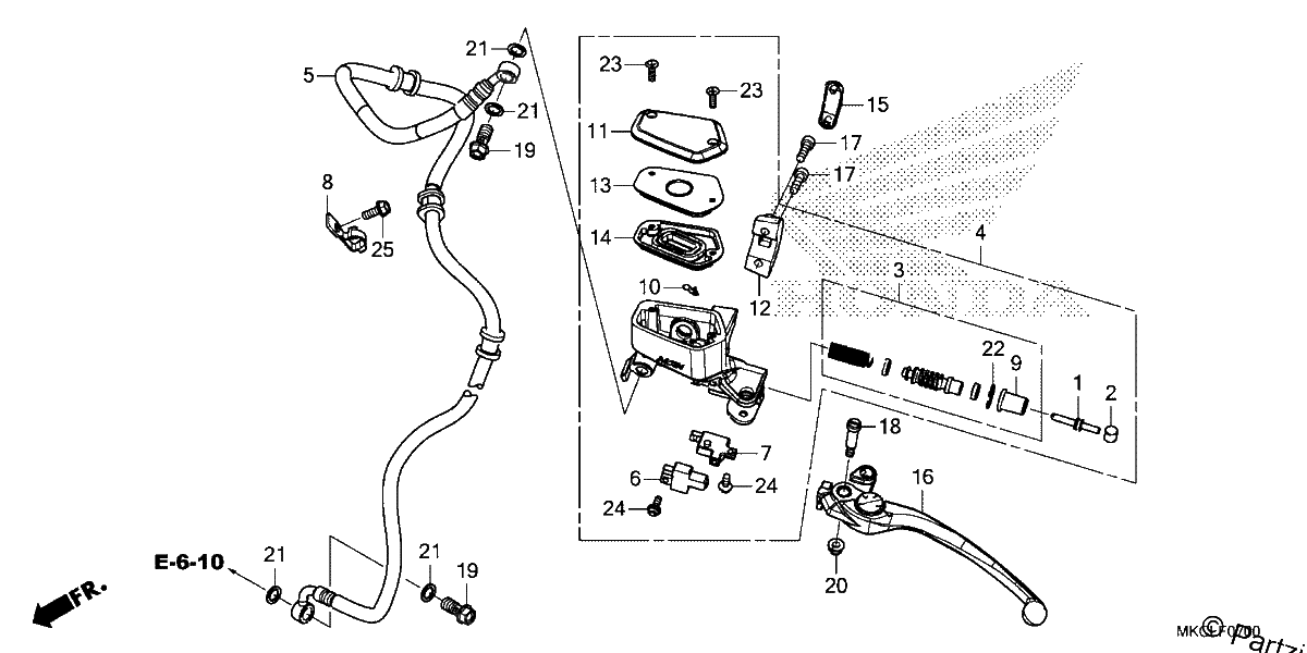Diagrama de CLUTCH MASTER CYLINDER