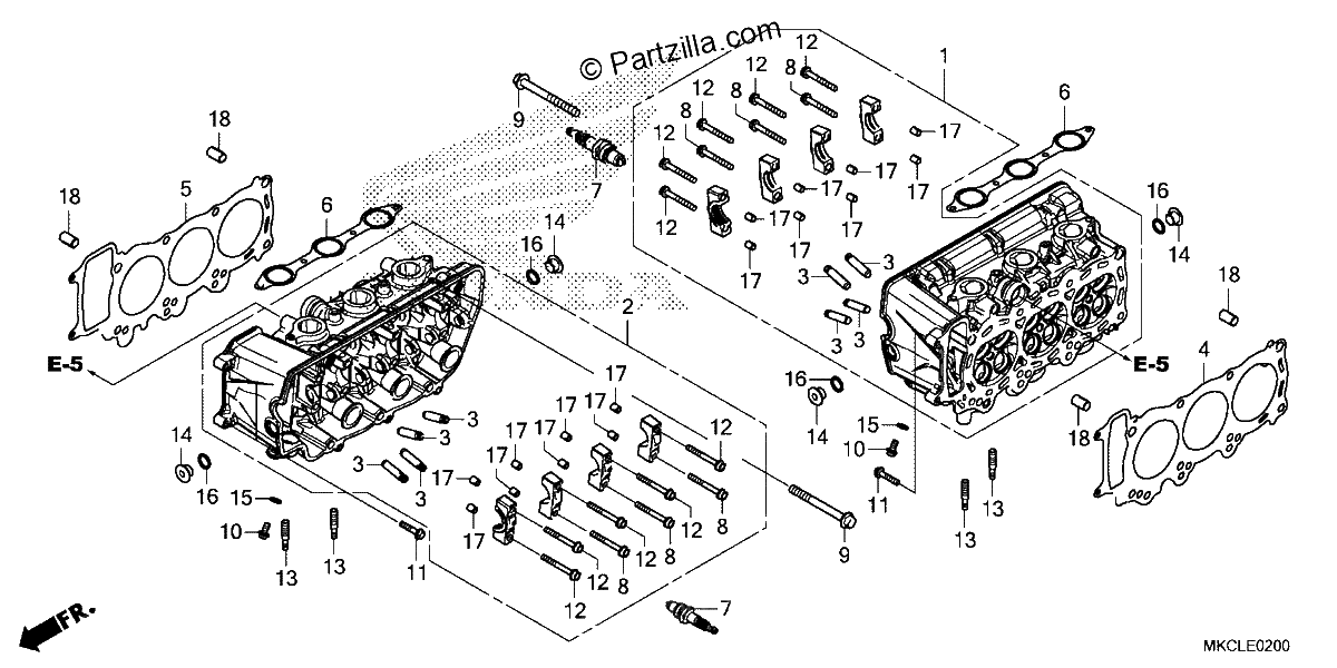 Diagrama de CYLINDER HEAD