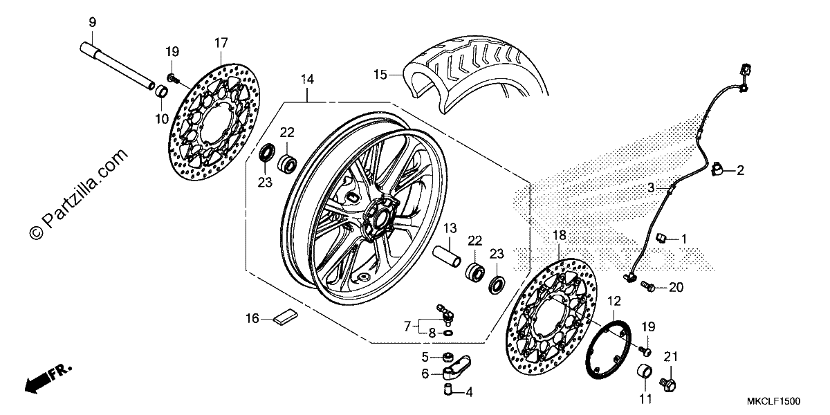 Diagrama de FRONT WHEEL