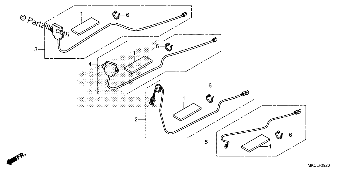 Diagrama de ANTENNA SET CORD SET
