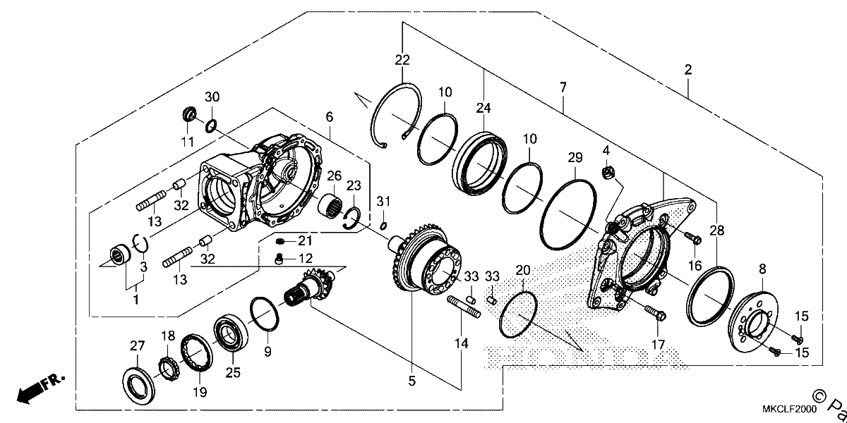 Diagrama de FINAL DRIVEN GEAR