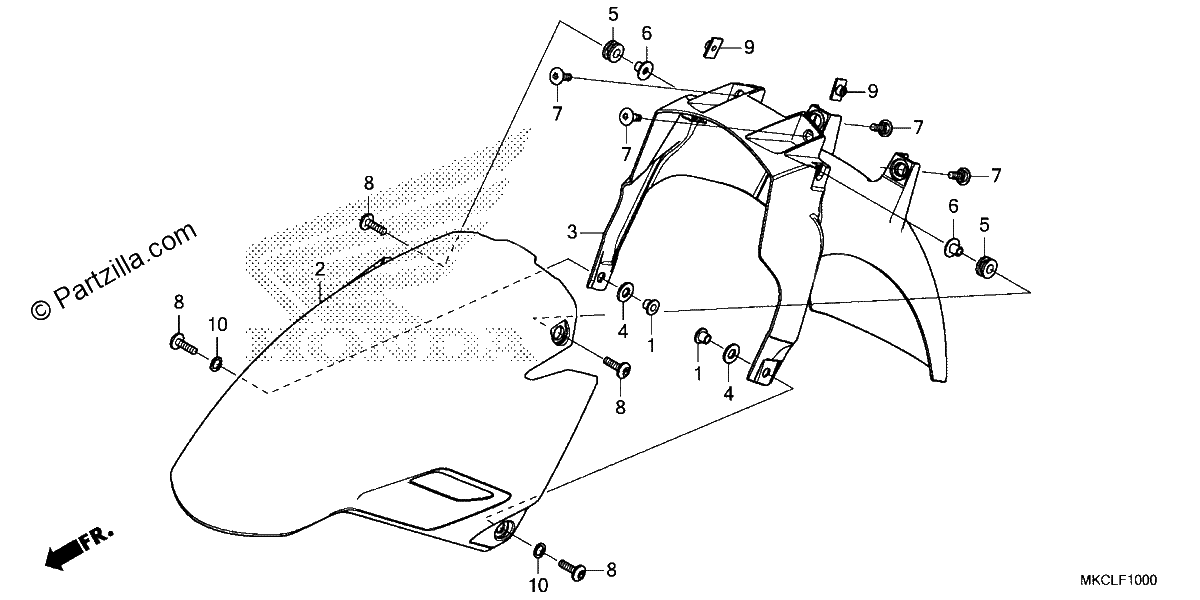 Diagrama de FRONT FENDER