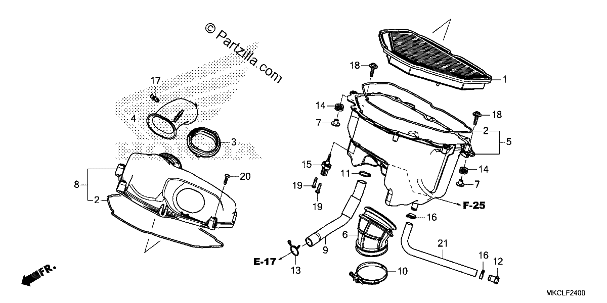 Diagrama de AIR CLEANER
