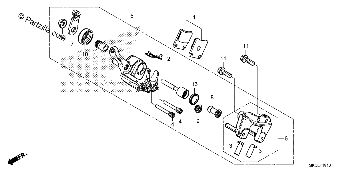Diagrama de PARKING BRAKE CALIPER