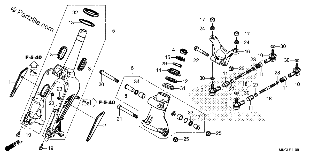 Diagrama de FRONT FORK