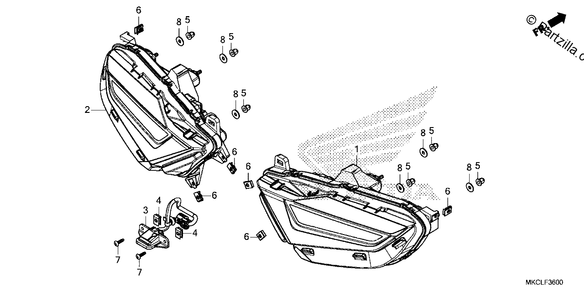 Diagrama de REAR COMBINATION LIGHT