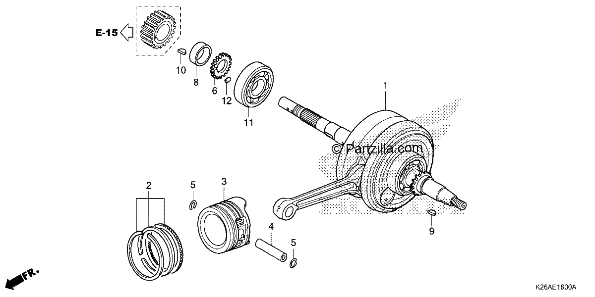 Diagrama de CRANKSHAFT PISTON