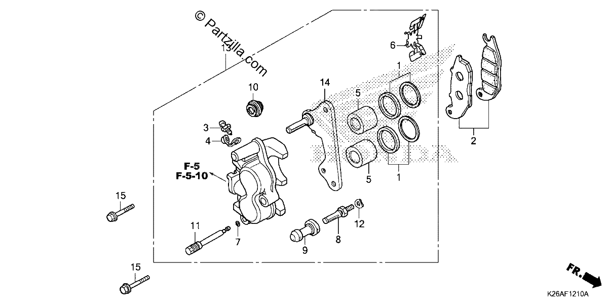 Diagrama de FRONT BRAKE CALIPER