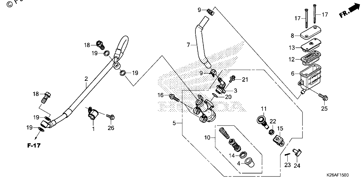 Diagrama de REAR BRAKE MASTER CYLINDER