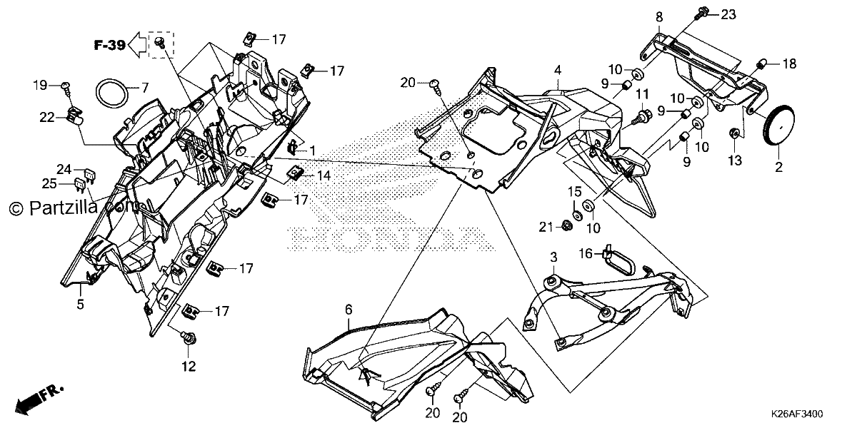 Diagrama de REAR FENDER