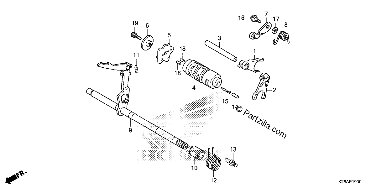 Diagrama de GEARSHIFT DRUM