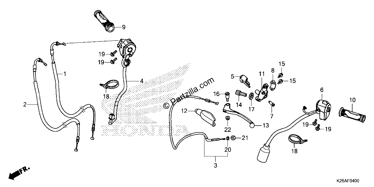 Diagrama de HANDLE LEVER SWITCH CABLE