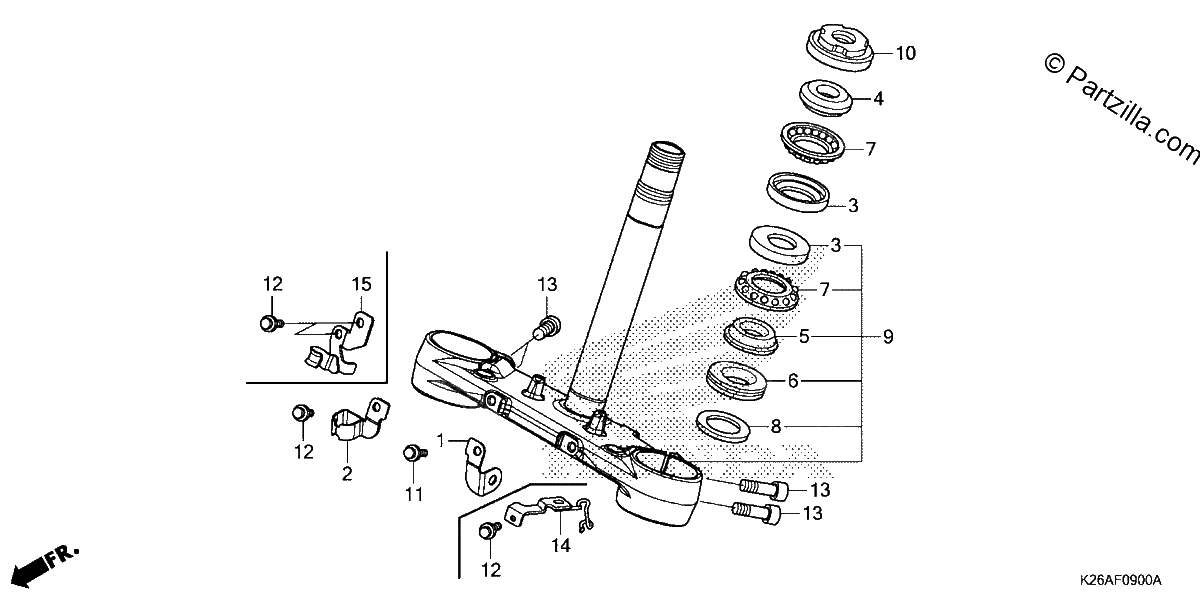 Diagrama de STEERING STEM