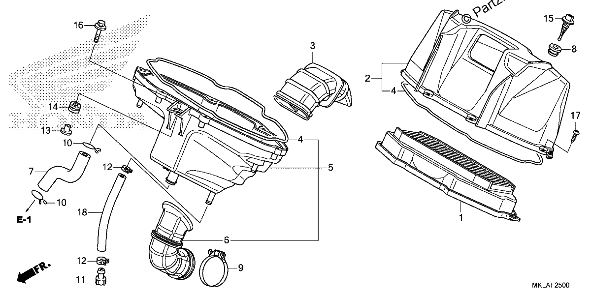 Diagrama de AIR CLEANER