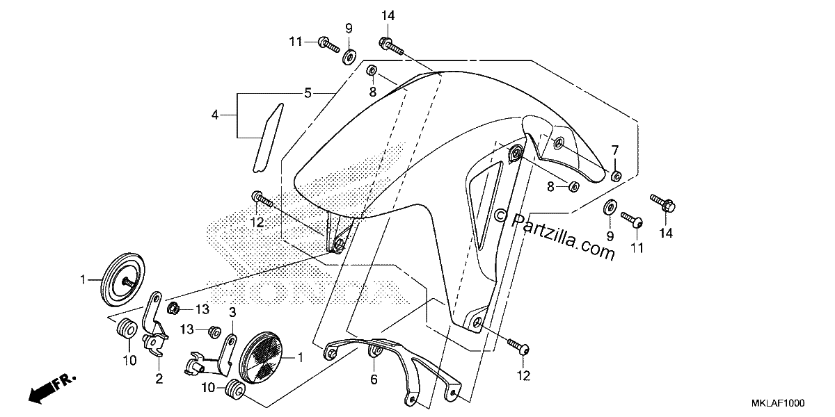 Diagrama de FRONT FENDER