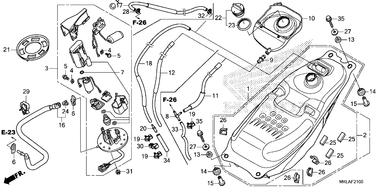 Diagrama de FUEL TANK FUEL PUMP