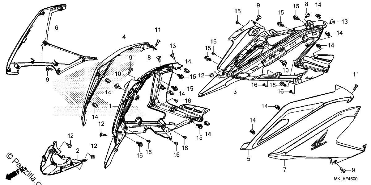 Diagrama de SIDE COWL