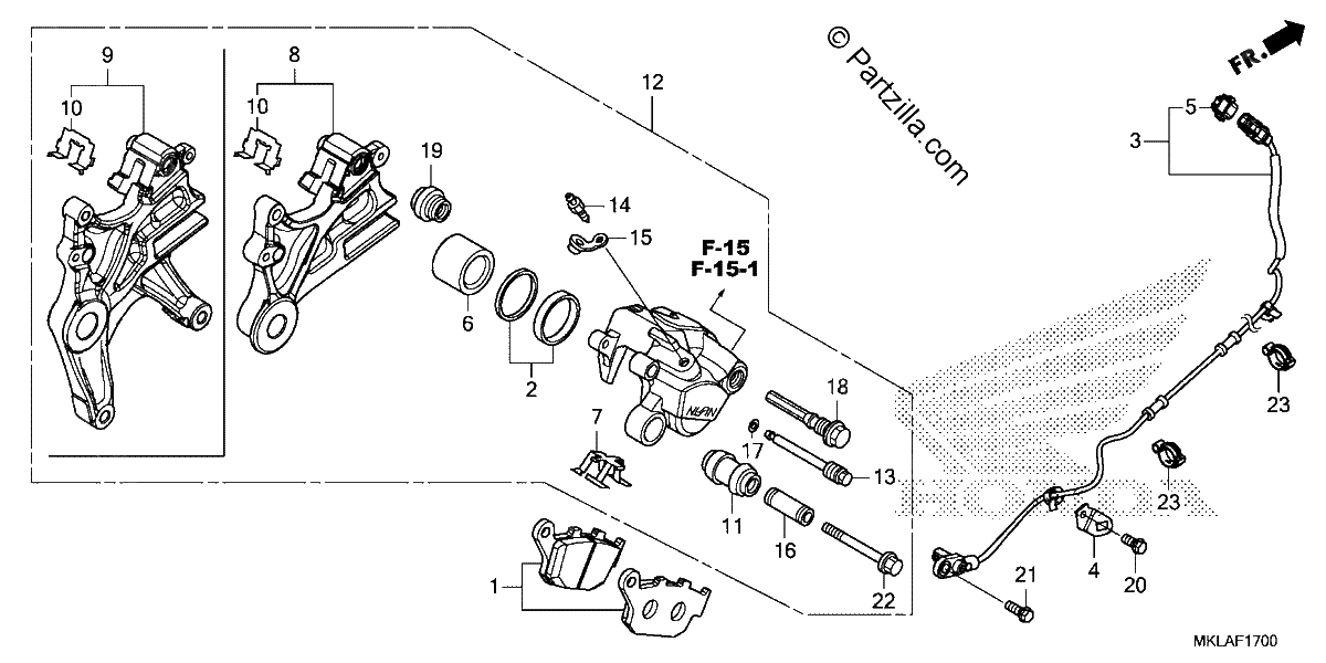Diagrama de REAR BRAKE CALIPER