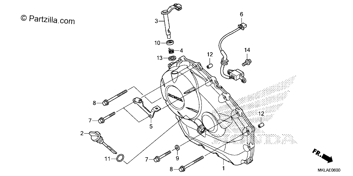 Diagrama de RIGHT CRANKCASE COVER 1