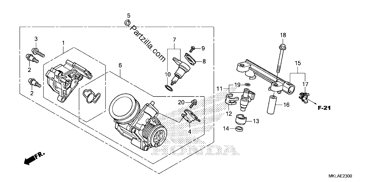 Diagrama de THROTTLE BODY